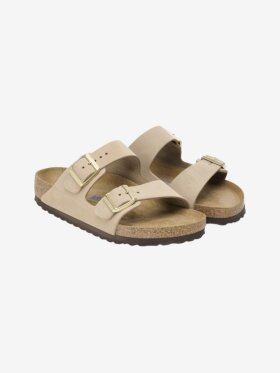 Birkenstock - Arizona blød fodseng - Nubucklæder - Sandcastle - Smal model