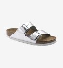 Birkenstock - Arizona blød fodseng - Naturlæder - Metallic Silver