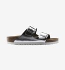 Birkenstock - Arizona blød fodseng - Naturlæder - Metallic Silver
