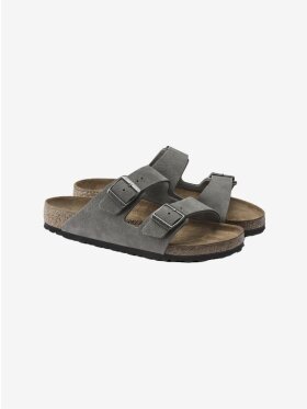 Birkenstock - Arizona Nubuck Leather - Desert Buck Whale Gray - Normal