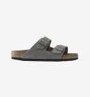 Birkenstock - Arizona Nubuck Leather - Desert Buck Whale Gray - Normal