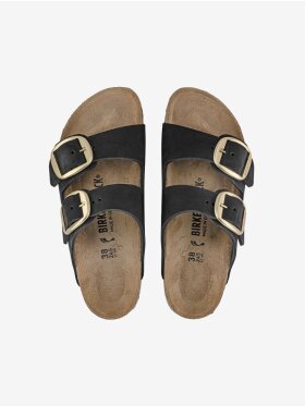 Birkenstock - Arizona Big Buckle Nubuck Leather - Black - Normal