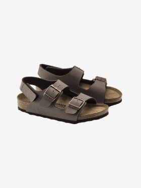 Birkenstock - Milano HL Kids Birkibuc sandal - Mocha - Normal
