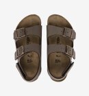 Birkenstock - Milano HL Kids Birkibuc sandal - Mocha - Normal