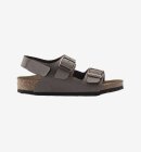 Birkenstock - Milano HL Kids Birkibuc sandal - Mocha - Normal