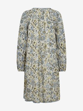 Freequent - FQCARIN - Blomstret Kjole - Dame - Off White/Blue
