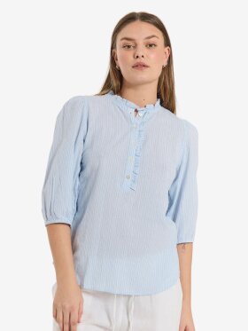 Freequent - Rolly - Stribet Bluse til damer - Chambray Blue/White