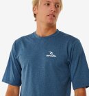 Rip Curl - Stack UV Short Sleeve Rash Guard - Herre - Navy Marle