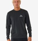Rip Curl - Stack UV Long Sleeve Rash Guard - Herre - Black Marle