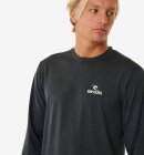 Rip Curl - Stack UV Long Sleeve Rash Guard - Herre - Black Marle