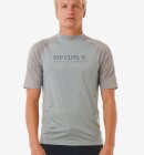 Rip Curl - Shock UV Short Sleeve Rash Vest - Herre - Light Grey Marle
