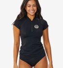 Rip Curl - Classic Surf Cap Sleeve Rashvest - Dame - Black