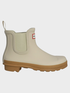 Hunter - Women's Original Chelsea Boots  - Gravel / Biscuit