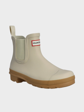 Hunter - Women's Original Chelsea Boots  - Gravel / Biscuit