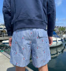North Sails - Striped seersucker swim shorts - Mænd - Navy/Boat