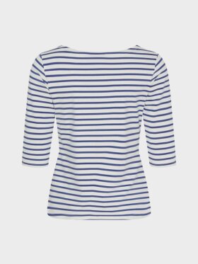 Sea Ranch - Marina - Bluse med 3/4 æmer til damer - White/Monaco Blue
