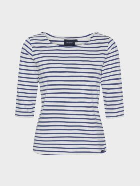 Sea Ranch - Marina - Bluse med 3/4 æmer til damer - White/Monaco Blue