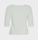 Sea Ranch - Marina - Bluse med 3/4 æmer til damer - White/Pastel Green 