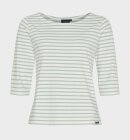 Sea Ranch - Marina - Bluse med 3/4 æmer til damer - White/Pastel Green 