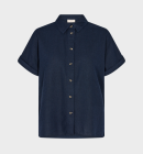 Freequent - Lava - skjorte m/korte ærmer til damer - Navy Blazer