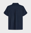 Freequent - Lava - skjorte m/korte ærmer til damer - Navy Blazer