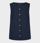 Freequent - Lava - hørtop til damer - Navy Blazer