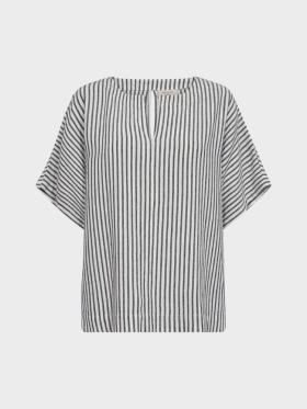 Freequent - Lavisco - bluse til damer - White/Navy Blazer