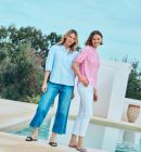 Freequent - Rolly - Stribet Bluse til damer - Chambray Blue/White