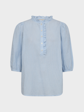 Freequent - Rolly - Stribet Bluse til damer - Chambray Blue/White