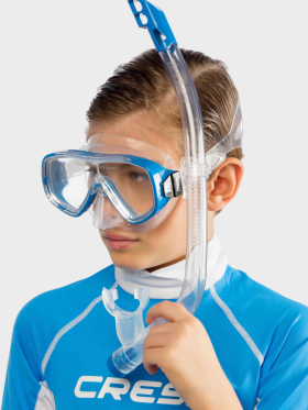 Cressi - Ondina - Snokelsæt til børn 7-13 år - Clear/Blue