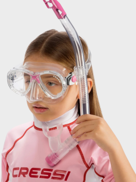 Cressi - Maria - Snokelsæt til børn 7-13 år - Clear/Pink