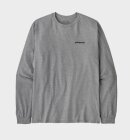 Patagonia - Long Sleeved P-6 Logo Responsibili-Tee - Mens - Gravel Heather