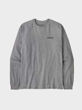 Patagonia - Long Sleeved P-6 Logo Responsibili-Tee - Mens - Gravel Heather
