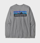 Patagonia - Long Sleeved P-6 Logo Responsibili-Tee - Mens - Gravel Heather