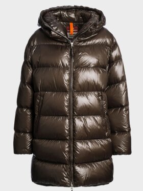Parajumpers - Ivonne Long Hooded Down Jacket - Women - Earth Brown