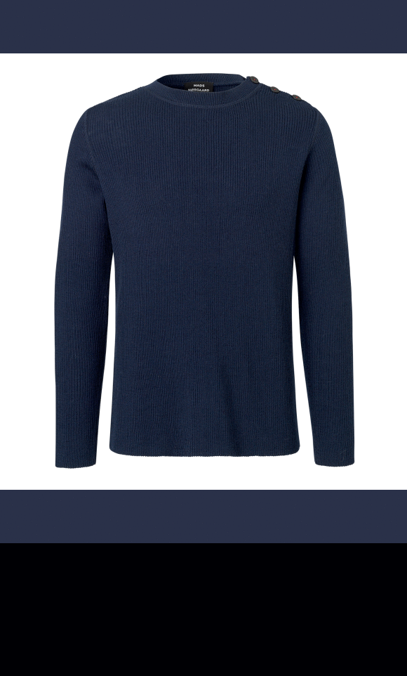 Mads Nørgaard - MADS NØRGAARD SUNDE KANADA SWEATER TIL MÆND | NAVY