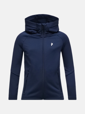 Peak Performance - Rider Essentials Midlayer m/lynlås - Børn - Blue Shadow