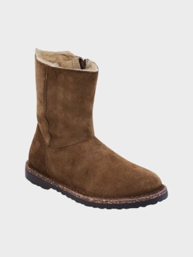 Birkenstock - Uppsala Zip Shearling Regular - Womens - Dark Tea 