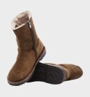 Birkenstock - Uppsala Zip Shearling Regular - Womens - Dark Tea 