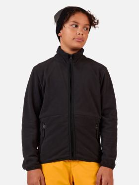 Rossignol - Strawpile Fleece Midlayer m/lynlås - Børn - Black