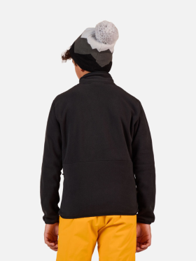 Rossignol - Strawpile Fleece Midlayer m/lynlås - Børn - Black
