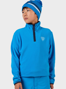 Rossignol - Strawpile Fleece Midlayer m/halfzip - Børn - Blazing Blue