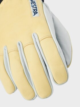 Hestra - Army Leather Wool Terry 5-finger - Herre - Natural Yellow