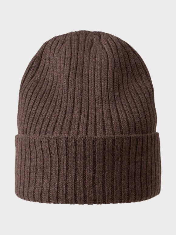 MJM - Beanie m. Merino Uld - Unisex - Brown