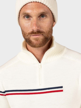 Rossignol - Odysseus Halfzip Merino Strik - Mænd - Nature White