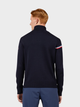 Rossignol - Odysseus Halfzip Merino Strik - Mænd - Dark Navy