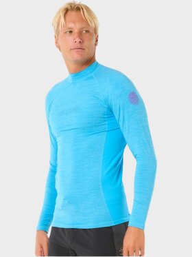 Rip Curl - Dawn Patrol UV Long Sleeve Rash Guard - Mænd - Blue Paint