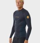 Rip Curl - Dawn Patrol UV Long Sleeve Rash Guard - Mænd - Navy Marle