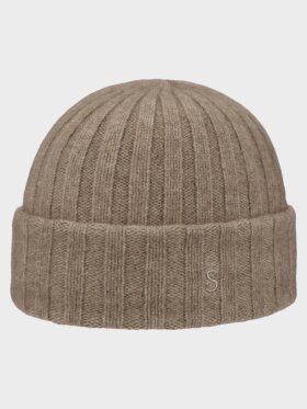 STETSON - Undyed Cashmere Beanie  - Unisex - Pale Brown