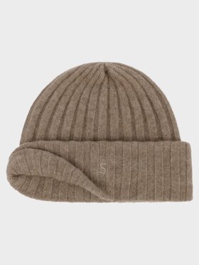 STETSON - Undyed Cashmere Beanie  - Unisex - Pale Brown